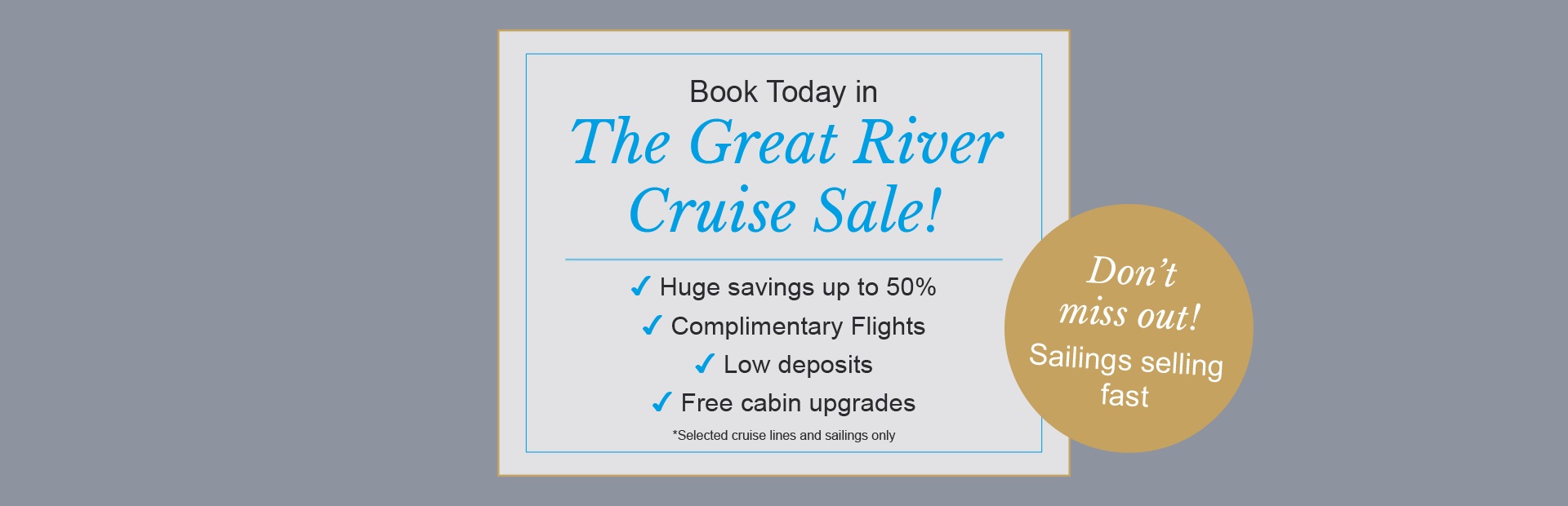 Book Now, Sail Later